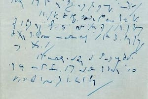 Detalle de la carta de Tavistock, escrita en un código taquigráfica por Charles Dickens