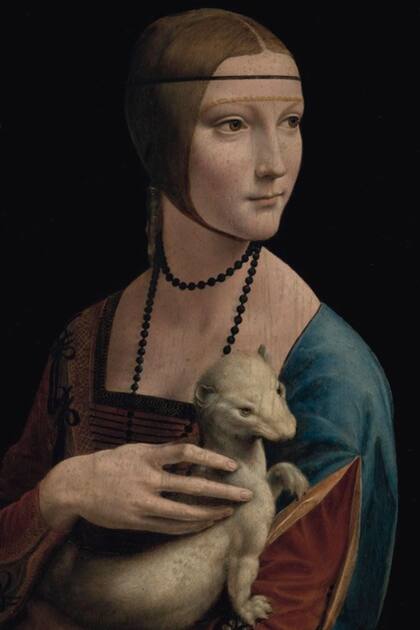 Detalle de La dama del armiño (1489-90)