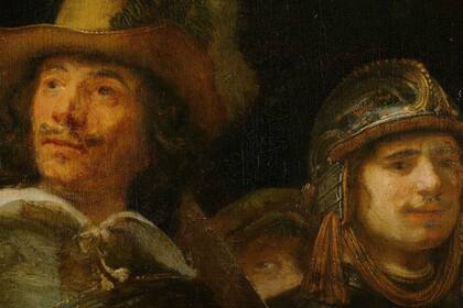 Detalle de La ronda de noche, de Rembrandt (pintada entre 1640 y 1642)