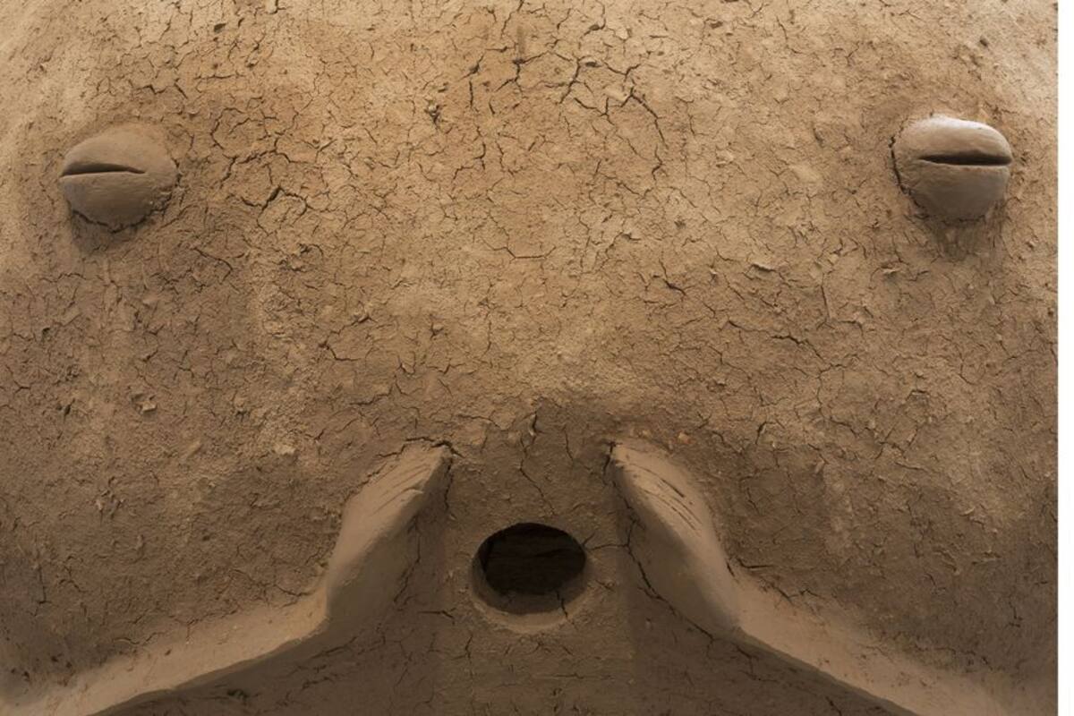 Detalle de Patricia, el horno de barro que Chaile expuso en 2017 en el Museo de Arte Moderno de Buenos Aires