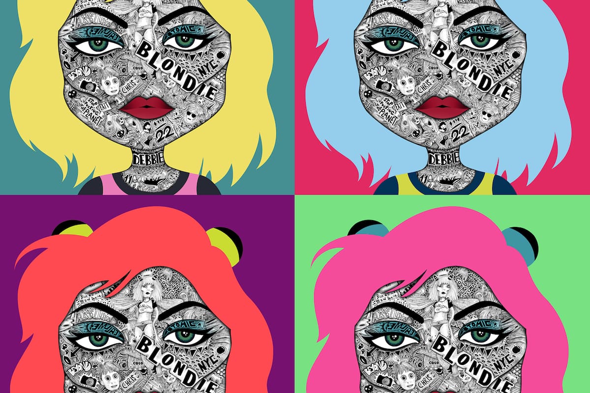 Detalle de una de las obras de Hack the borders, el proyecto de Hackatao y Blondie en homenaje a Warhol