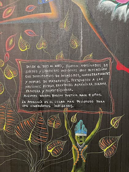 Detalle de una de las obras de Rember Yahuarcani exhibidas en Venecia
