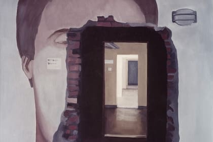 Detalle de una de las pinturas de Víctor Florido exhibidas en el Moderno