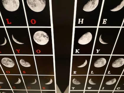 Detalle de una de sus obras exhibidas en el Bellas Artes