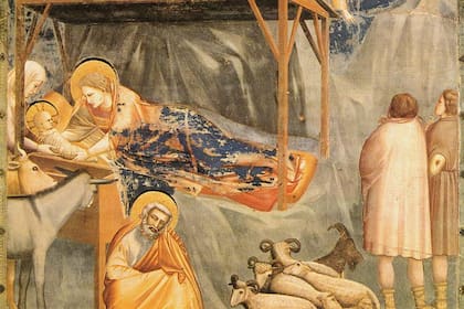 Detalle de una Natividad de Giotto