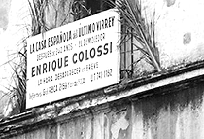 Detalle del letrero que anunciaba, casi como un festejo, la demolición de la casa de Cisneros en 1940