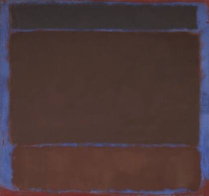 Detalle del lote principal de anoche: una obra maestra tardía nunca antes vista de Mark Rothko, vendida por US$ 48 millones de dólares