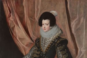 Detalle del retrato de Isabel de Borbón, Reina de España, de Diego Velázquez