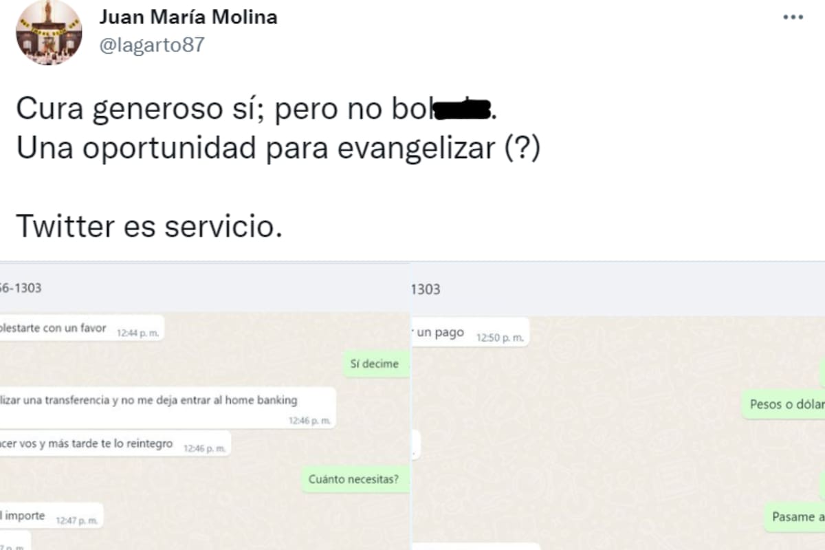 Detectó una estafa por WhatsApp y le envió un comprobante dándole una lección al ladrón