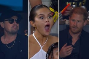 Di Caprio, Selena Gómez y el príncipe Harry en el partido de Messi