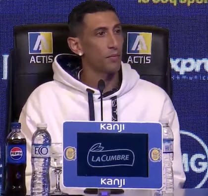 Di María en la conferencia de prensa