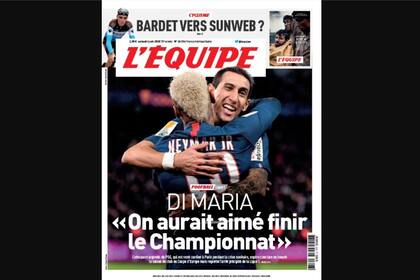 Di María en la tapa de hoy de L´Equipe