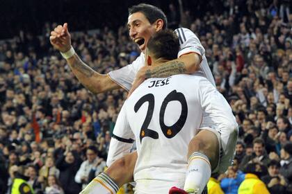 Di María festeja su gol