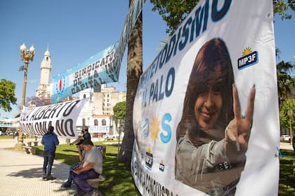 La Plaza de Mayo se prepara para el acto oficialista por el Día de la Militancia
