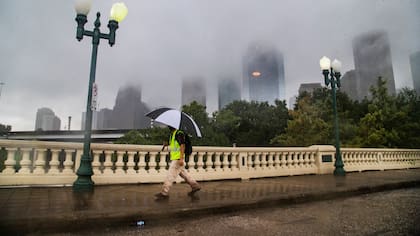 Día de lluvia en Houston, Texas (Marie D. De Jesús/Houston Chronicle vía AP)