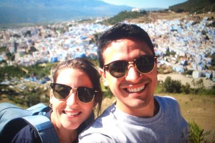 Daiana González y Nicolás García Méndez están en el pequeño pueblo marroquí de Essaouira
