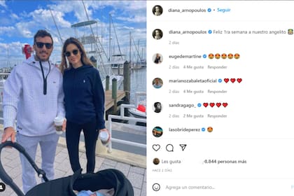 Diana y Pico festejaron la primera semana de vida de su hijo (Foto Instagram @diana_arnopoulos)