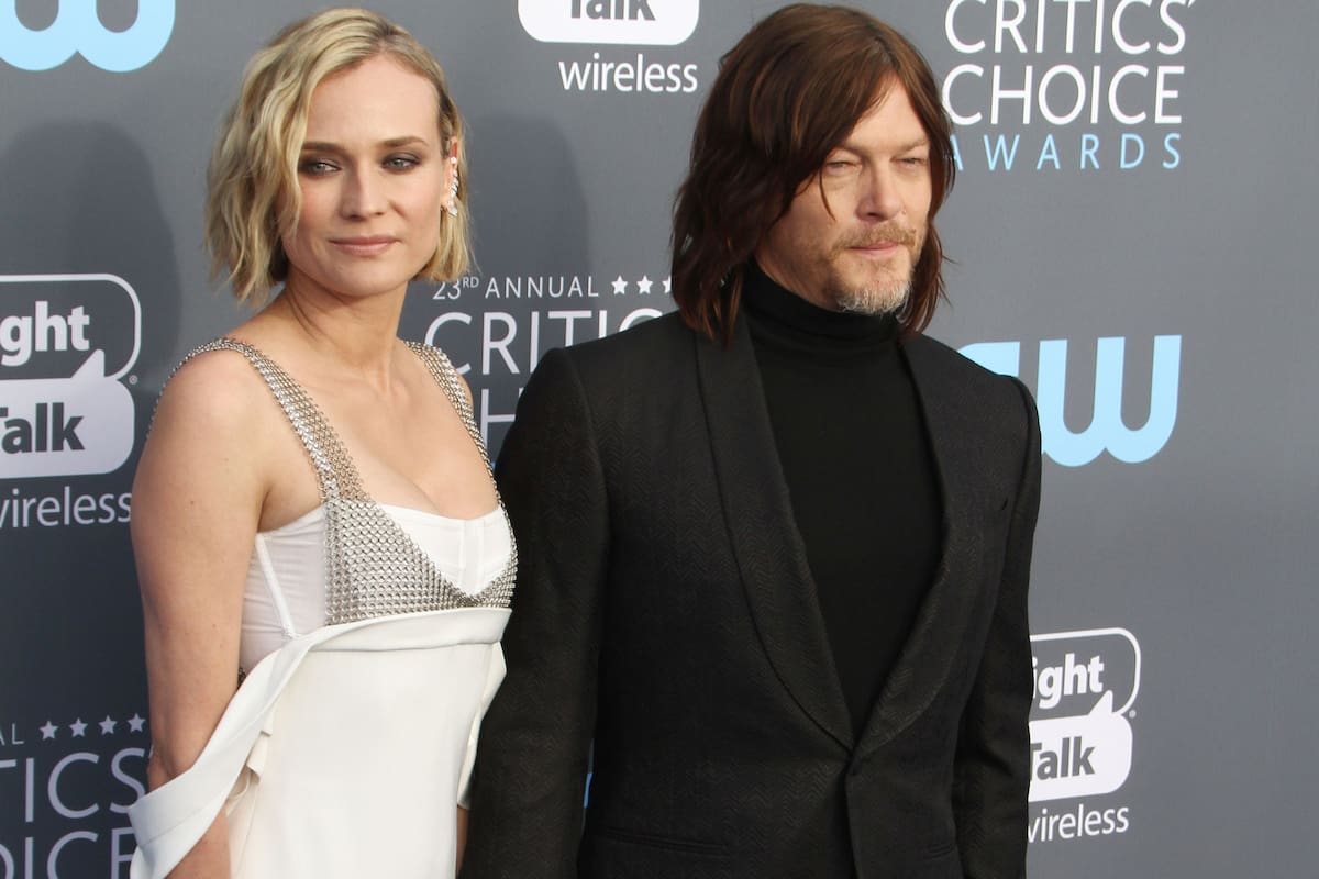 Diane Kruger y Norman Reedus, en enero pasado, la pareja posó para los flashes
