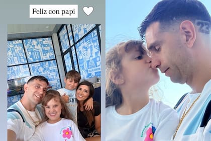 Dibu Martínez se reencontró con su mujer Mandinha Martínez y sus hijos Santino y Ava (Foto: Instagram @mandinha_martinez_)