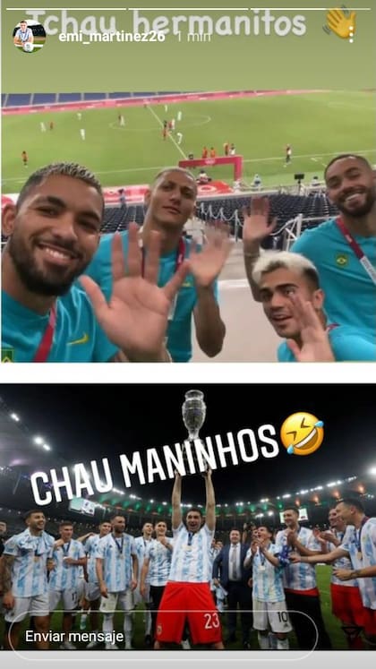 Dibu Martínez también respondió a la burla de los jugadores brasileños