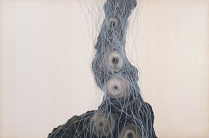 Dibujo en tinta de la colección del Malba, que integra la muestra con más de doscientas obras del artista, actualmente en el museo de Puerto Madero