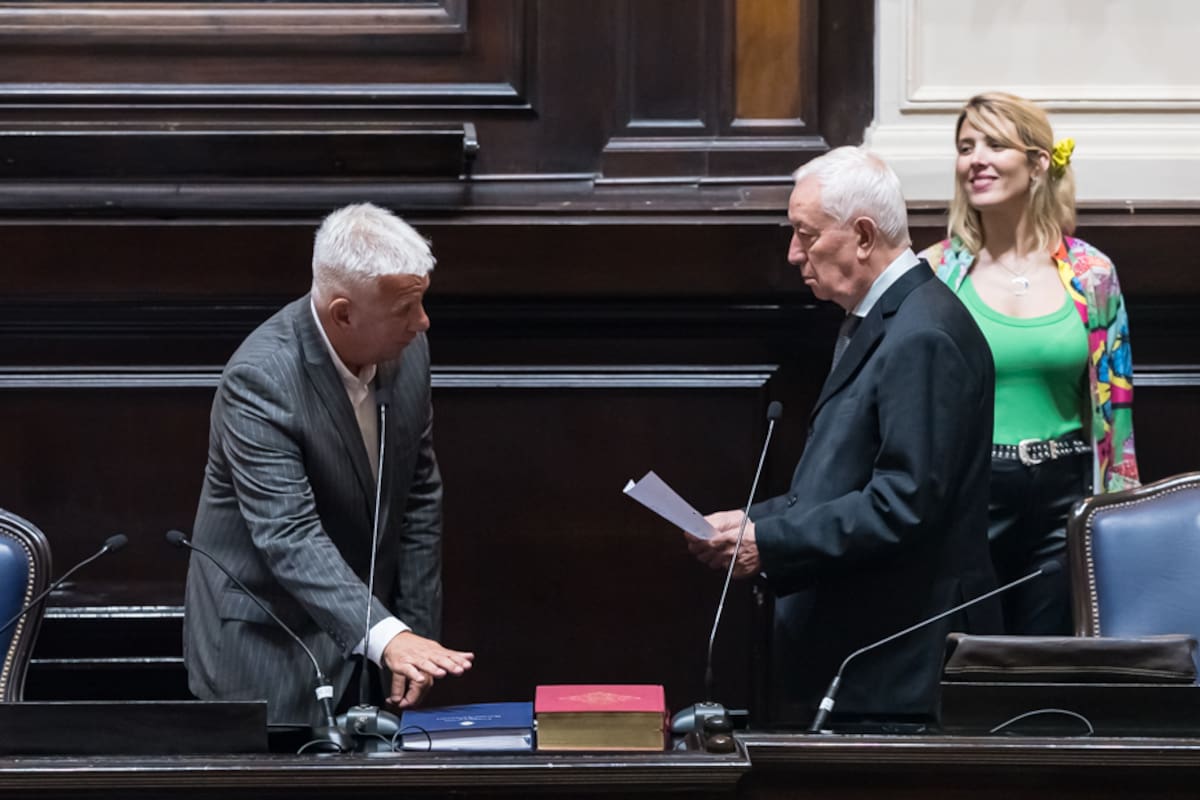 Dichiara, al prestar juramento ante Naldo Brunelli como presidente de la Cámara de Diputados bonaerense