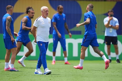 Didier Deschamps, en la última práctica