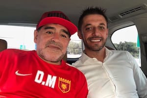 Diego Armando Maradona y Matías Morla