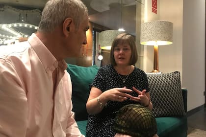 Diego Arreseigor y Susan Shaw, durante el encuentro en Madrid