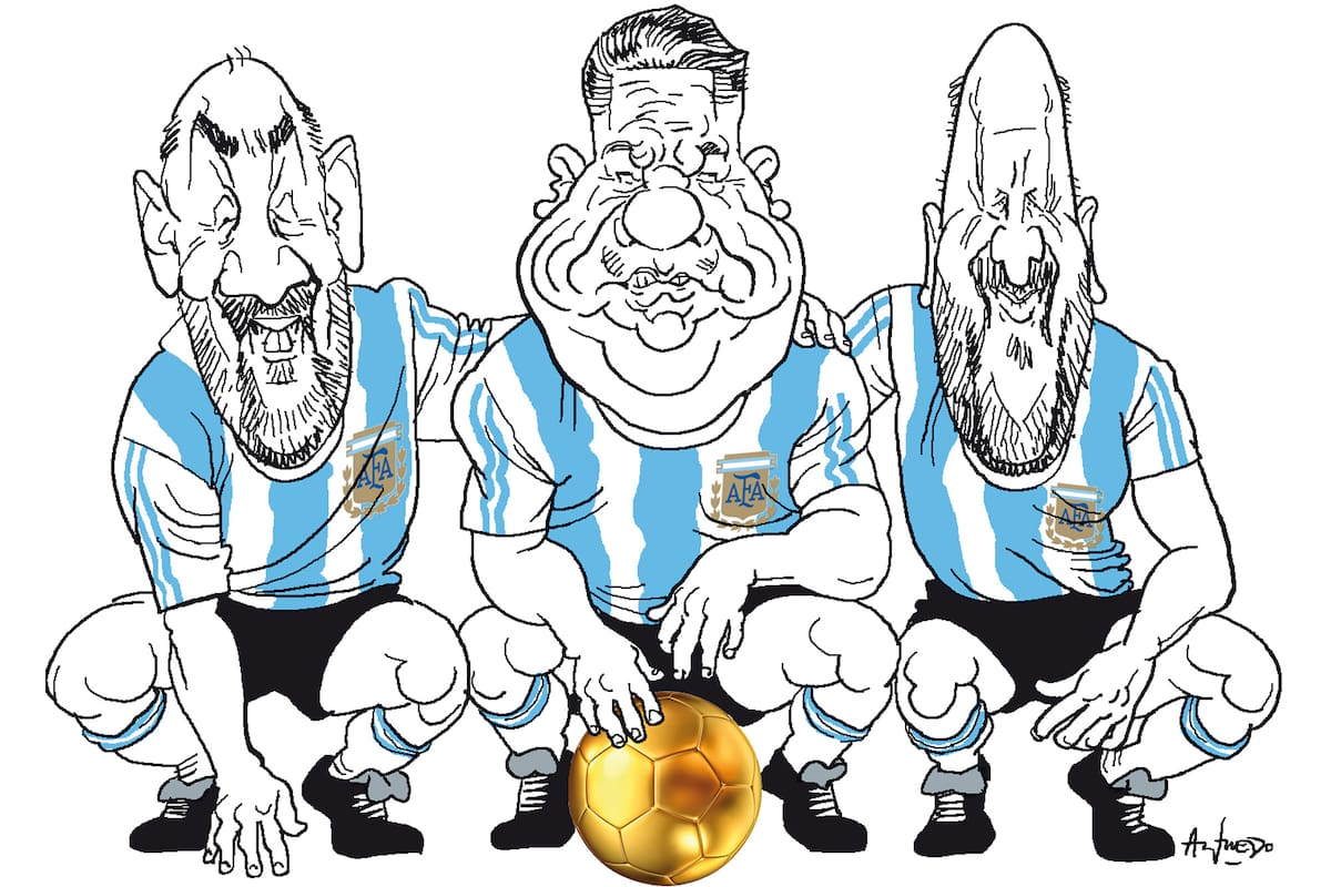 Diego Barroetaveña, Claudio Tapia y Mariano Borinsky