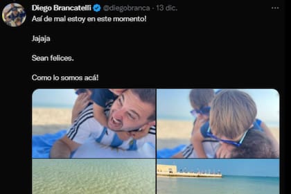 Diego Brancatelli hizo su descargo ante el escrache (Foto Twitter @diegobranca)