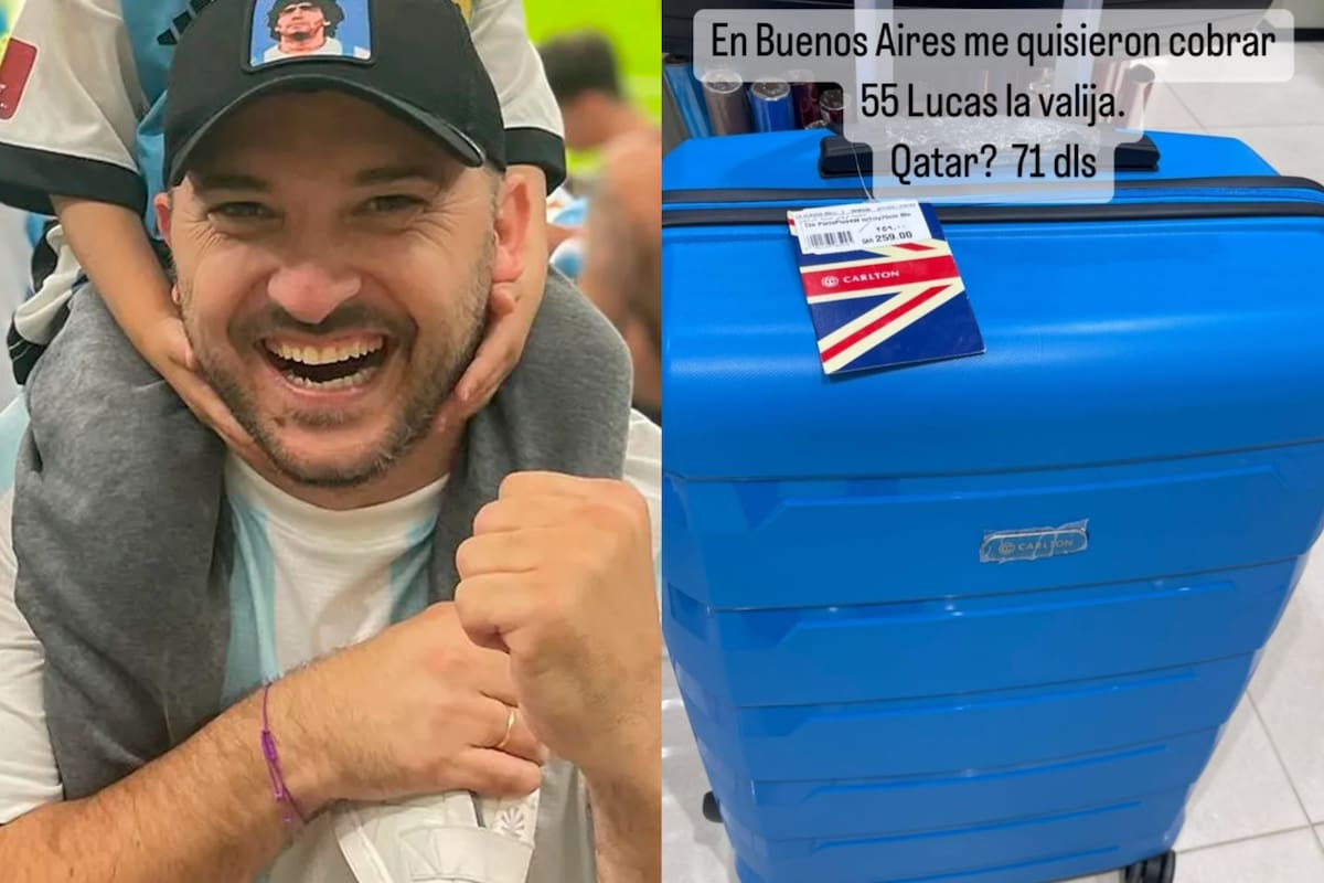 Diego Brancatelli mostró los precios de diversos accesorios en un shopping de Qatar, en medio de su recorrido por el Mundial 2022 (Foto: Captura Instagram)