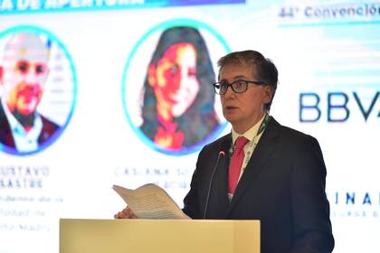 Diego Cazorla, presidente del Instituto Argentino de Ejecutivos de Finanzas (IAEF), que agrupa a los gerentes de empresas de distintos sectores, en la apertura de la 44° Convención Anual