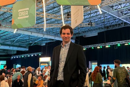 Diego Chameides, economista jefe de Baco Galicia, durante su exposición en el Congreso de CREA, que se desarrolla en Tecnópolis bajo el lema “Viví la energía transformadora”