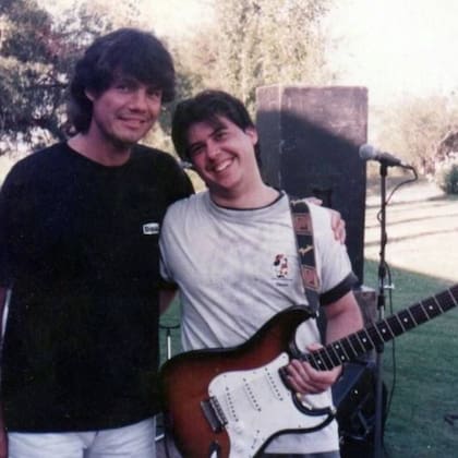 Diego Chicou, aquí junto a Marcelo Tinelli, fue quien compuso la música del hit "Marta"