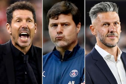 Diego "Cholo" Simeone, Marcelo Pochettino y Martín Demichelis