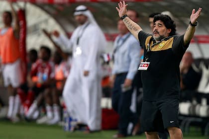 Diego Maradona, durante su experiencia como entrenador del Al Wasl