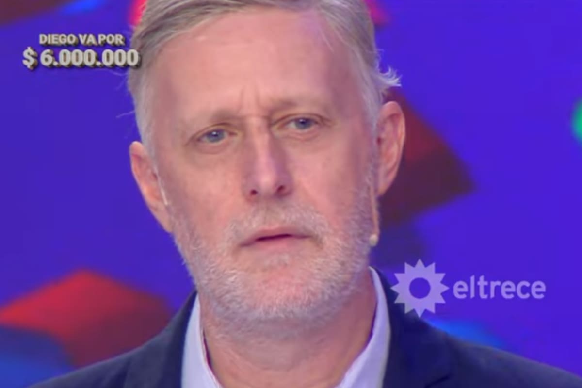Diego ganó 6 millones de pesos en Los 8 escalones, pero en medio del festejo le hizo un inesperado reclamo a Guido Kaczka (Foto: Captura eltrece)