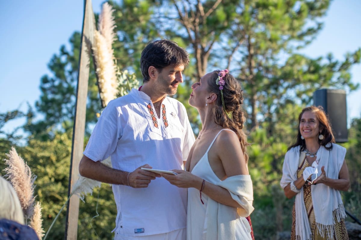 Diego Gueler y Luciana Rinenberg, se casaron en Umepay y en Brasil.