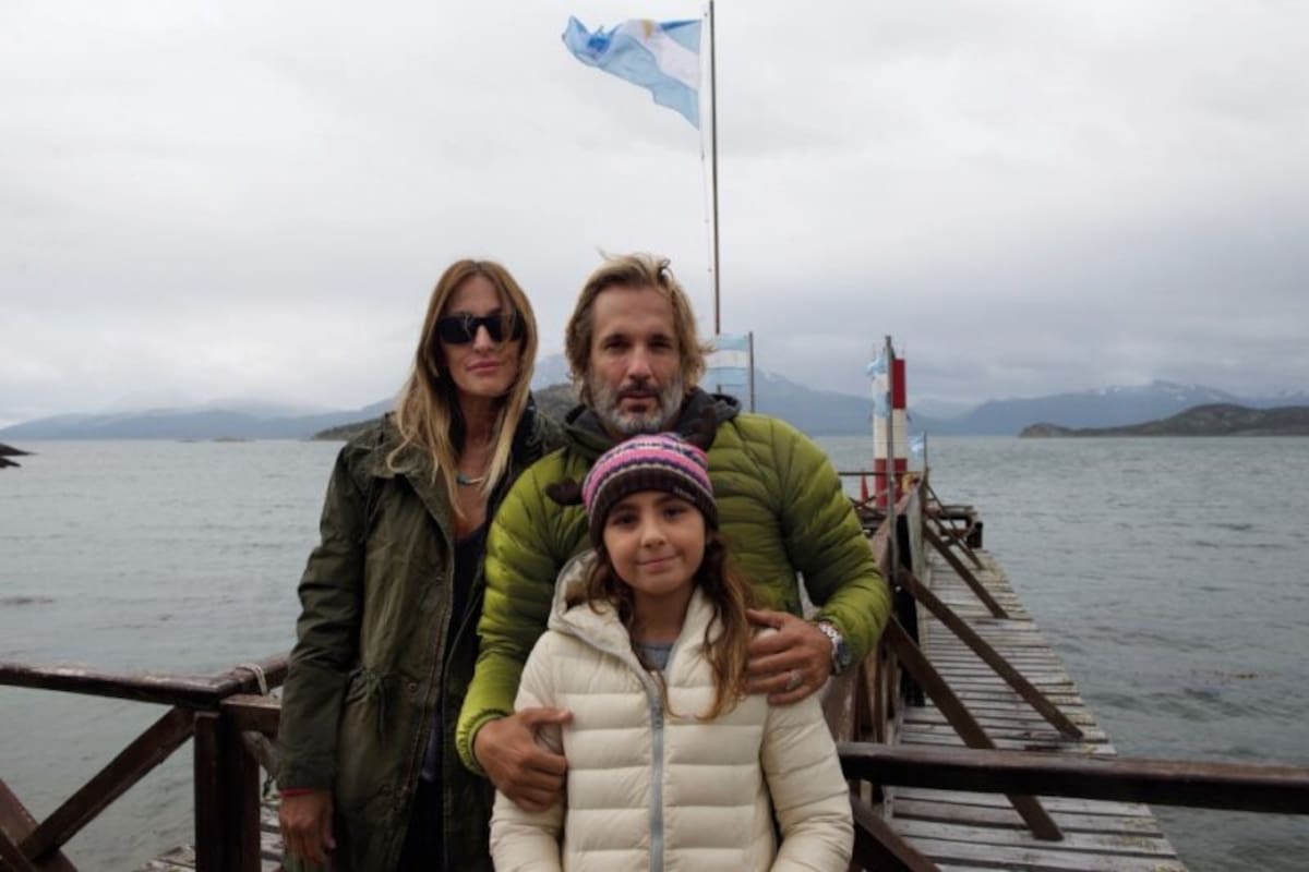 Diego, junto a su mujer y su hija en plena aventura.