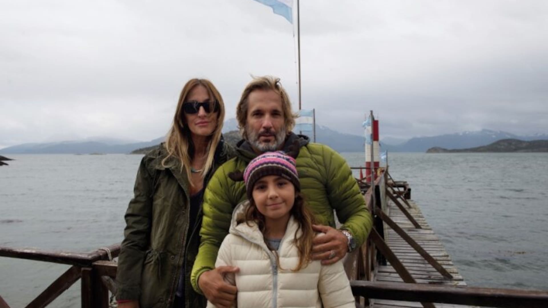 Diego, junto a su mujer y su hija en plena aventura.