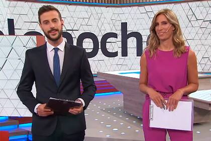 Diego Leuco y Luciana Geuna al frente de Telenoche, espacio que se ubicó entre lo más visto del día