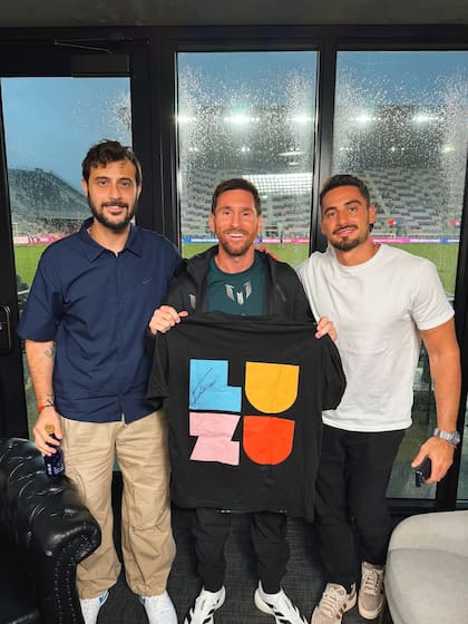 Diego Leuco y Nico Occhiato entrevistaron a Leo Messi para Luzu TV (Foto: Instagram @nicoochiato)