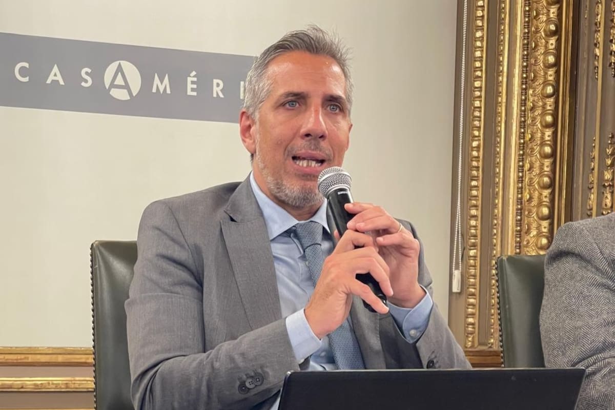 Diego Luciani, durante una conferencia sobre lucha contra la corrupción, en Madrid