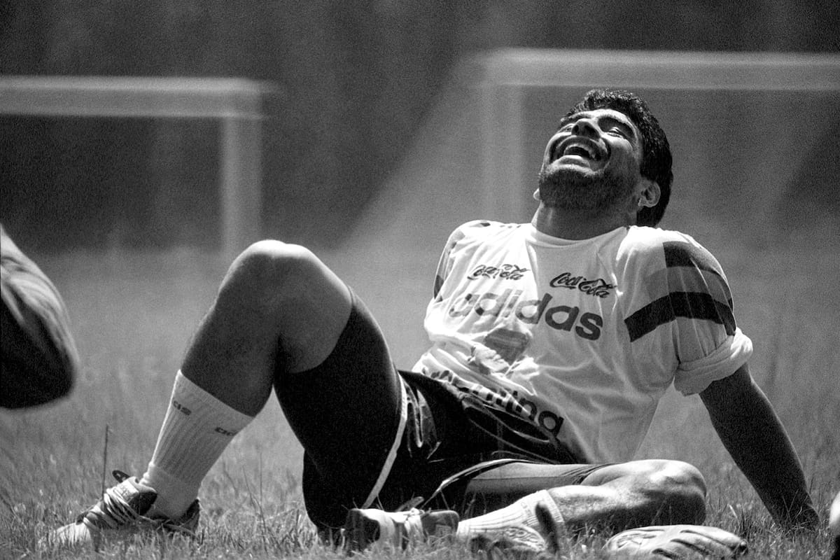Diego Maradona en la previa del Mundial de 1994. Buscá más fotos del 10 en el nuevo Bookazine de Rolling Stone