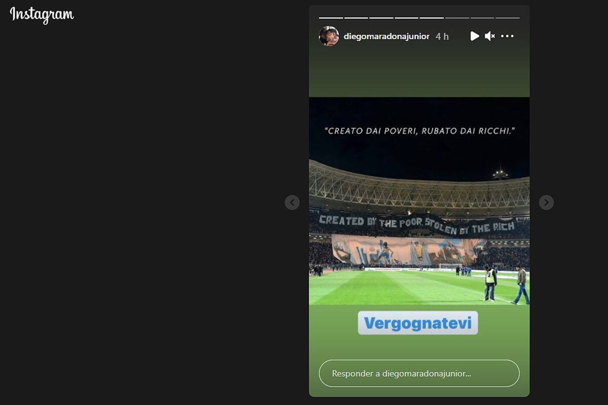 Diego Maradona Junior, contra la creación de la Superliga europea