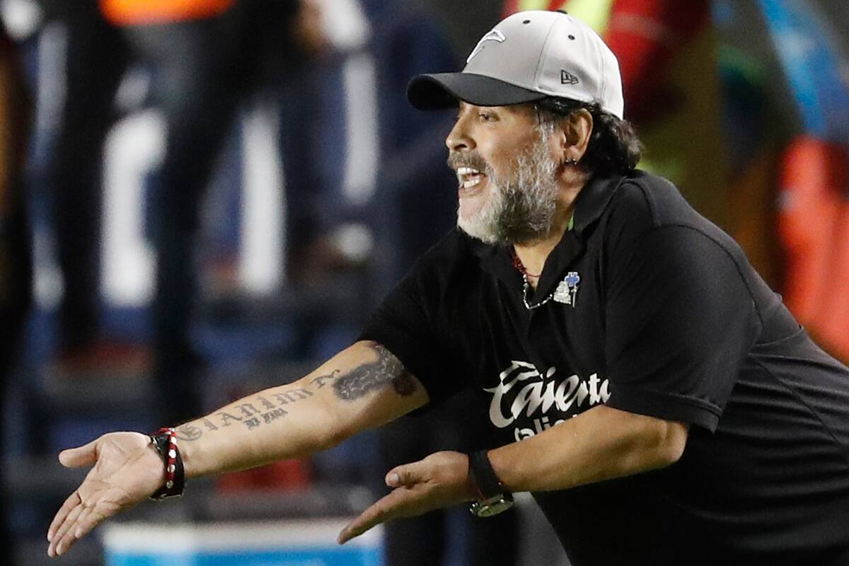 Diego Maradona, que había dejado su cargo en Dorados por cuestiones de salud, y criticó con dureza a la selección de Scaloni