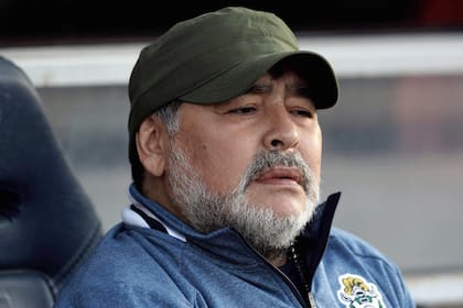 Diego Maradona, actual DT de Gimnasia y Esgrima La Plata.
