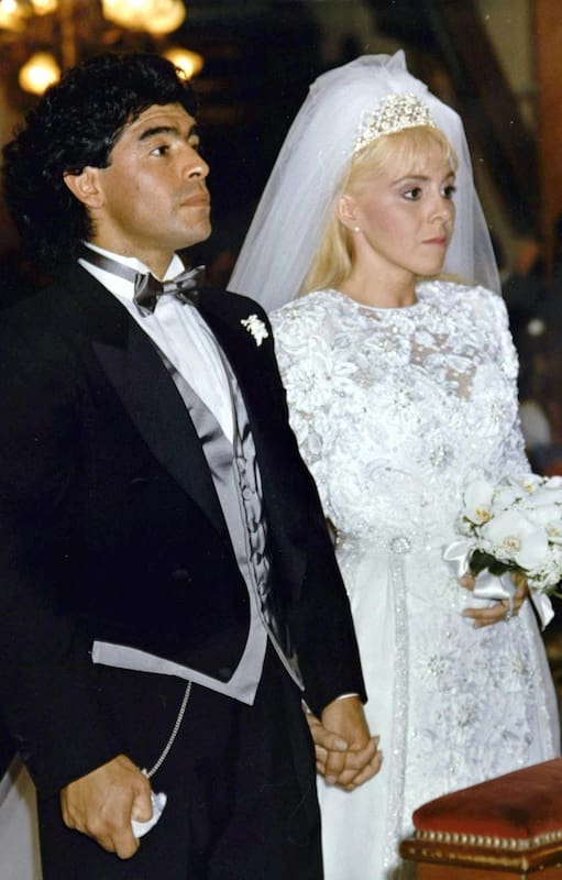 Diego Maradona y Claudia Villafañe festejaron su casamiento en el Luna Park