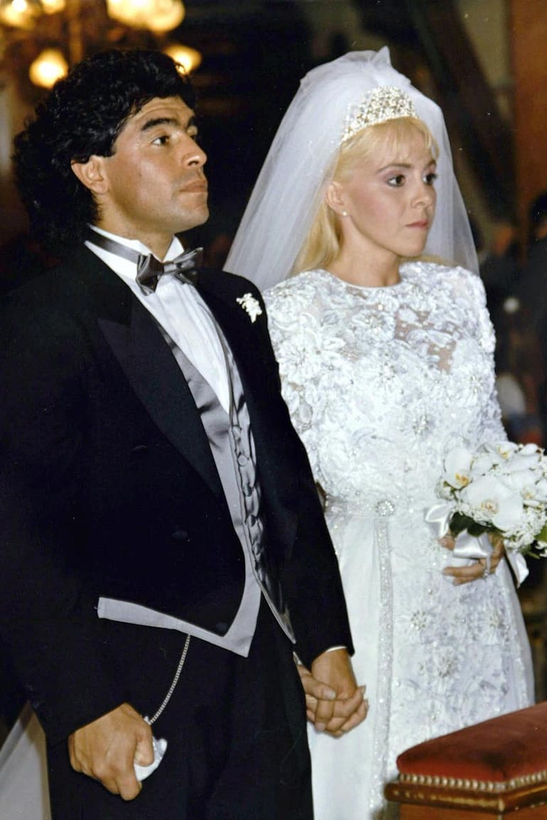 Diego Maradona y Claudia Villafañe festejaron su casamiento en el Luna Park
